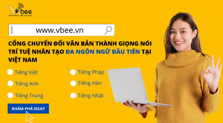 Vbee AIVoice Studio hiện hỗ trợ tổng số 6 ngôn ngữ mới