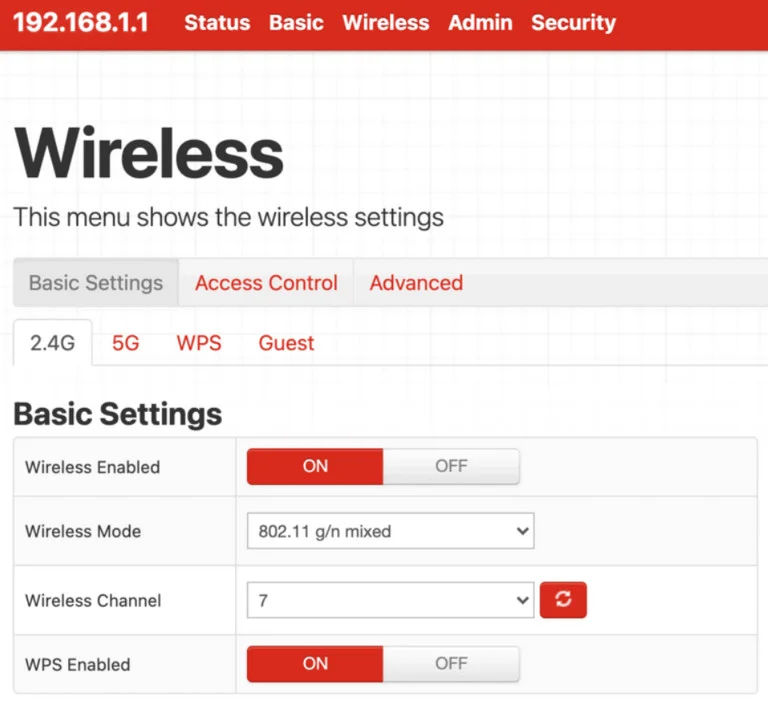 Cửa sổ hiển thị các tùy chọn để thiết lập kết nối Wifi