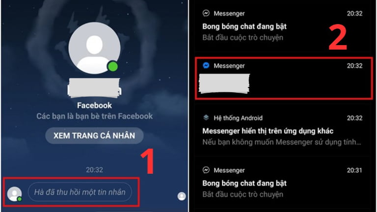 cách xem tin nhắn đã thu hồi trên Messenger