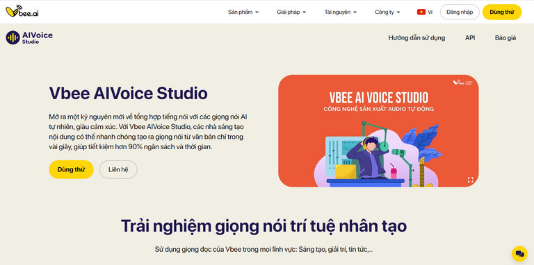 Vbee AIVoice Studio là công cụ Content AI hàng đầu hiện nay, được nhiều người dùng lựa chọn