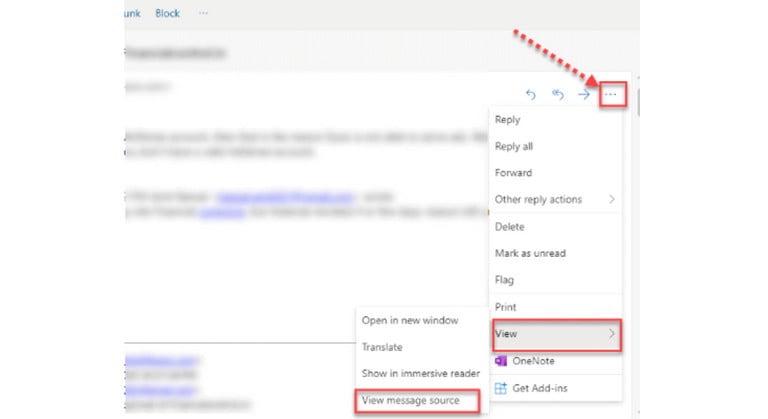 Cách tìm địa chỉ IP người gửi email trong Outlook phiên bản web