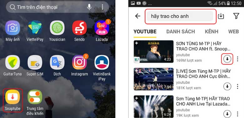 tải video youtube