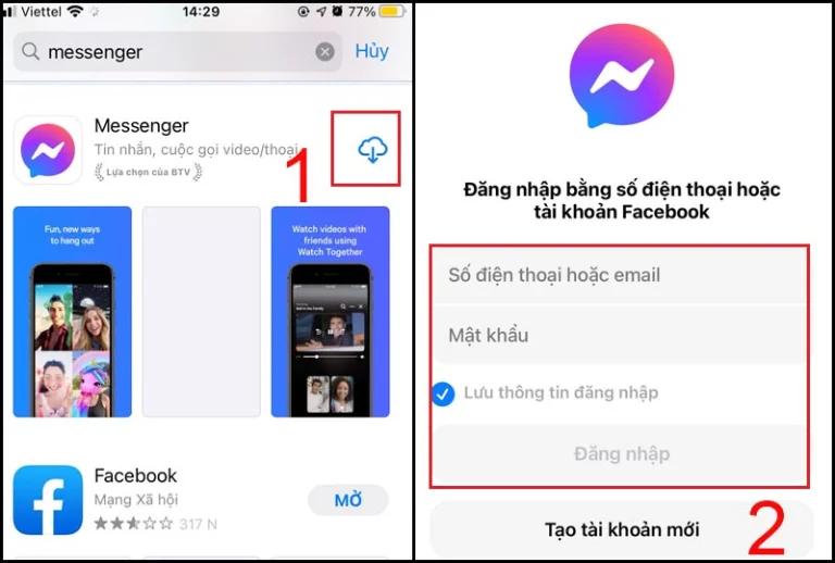 cách khóa Messenger