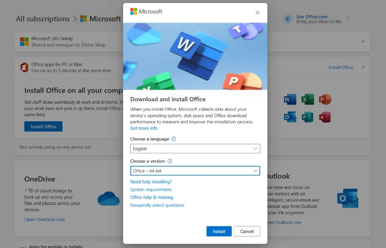 cách cài Office 365