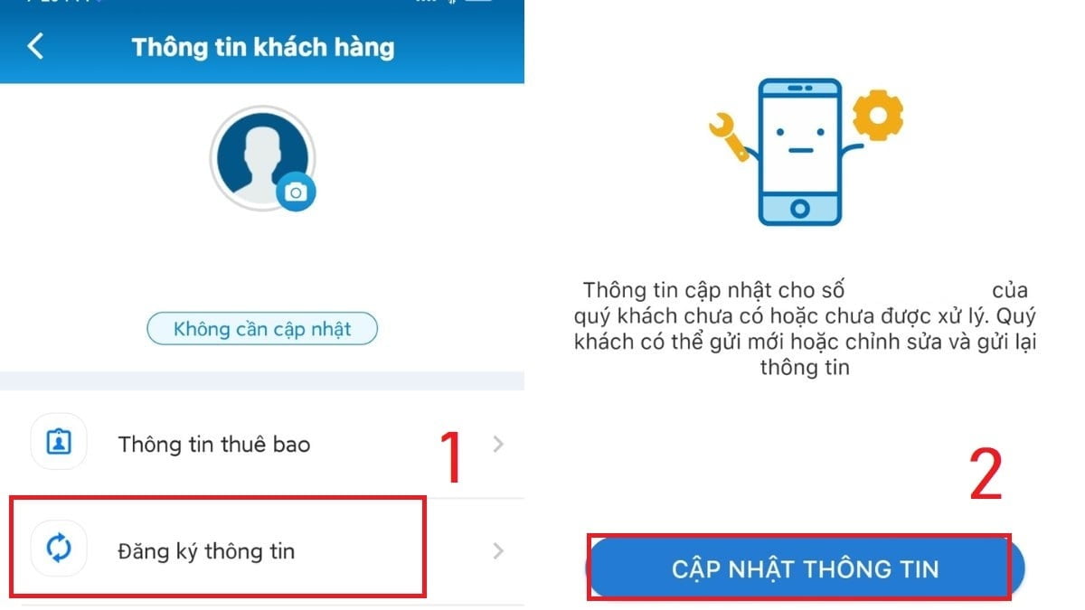 kiểm tra thông tin thuê bao