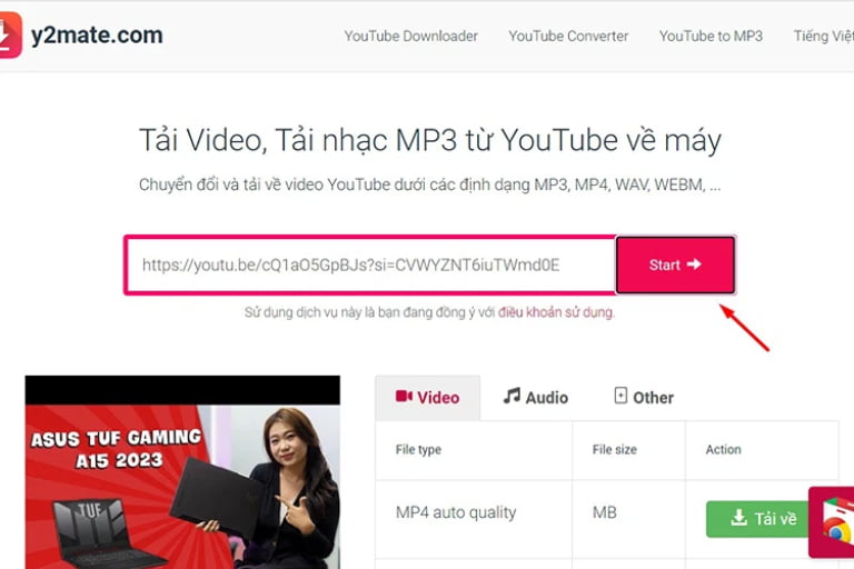 Cách tải video Youtube 