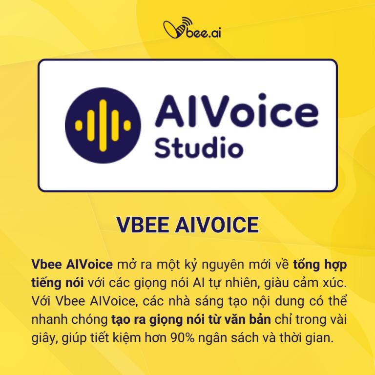 Vbee AIVoice - Text To Speech là ứng dụng đọc văn bản tiếng Anh hàng đầu được tin chọn.