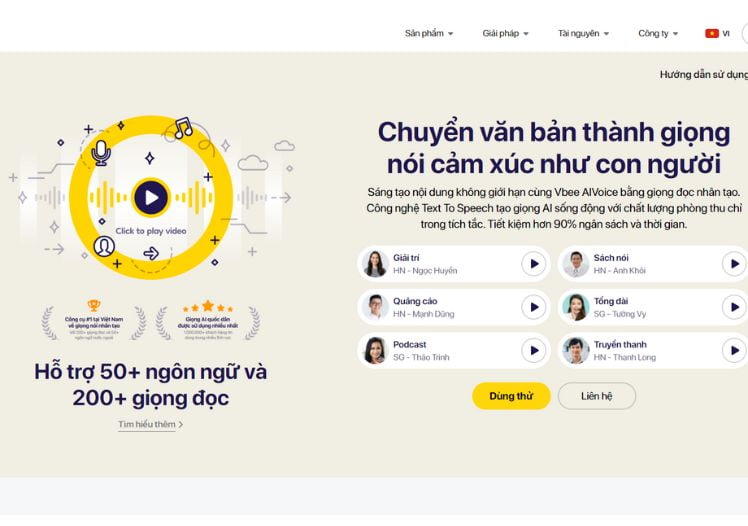 Vbee AIVoice Studio - Công cụ Text To Speech hoàn hảo cho giáo viên và học sinh