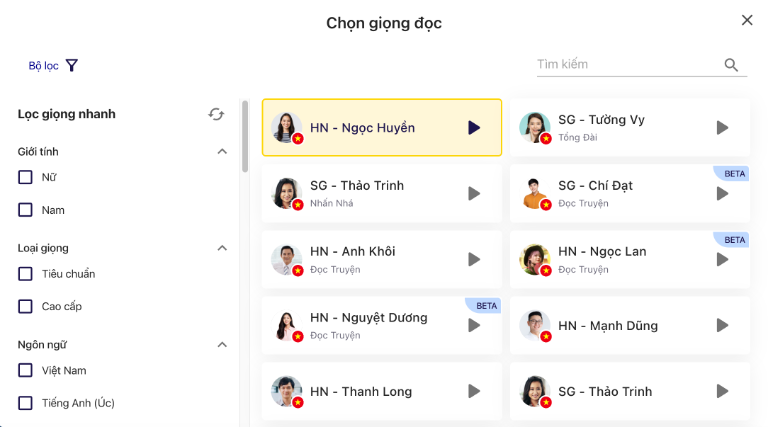 giọng thuyết minh Vbee AIVoice