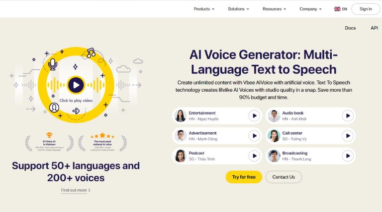 Vbee AIVoice is an advanced technology in the field of AI voice reading