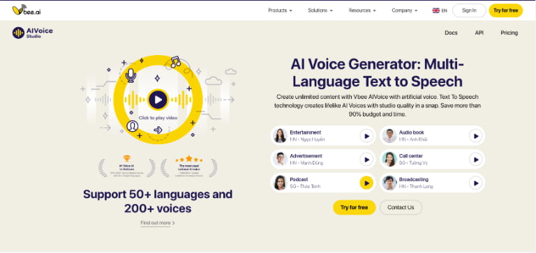 Vbee AIVoice's Text to Speech tool has revolutionized the content creation process