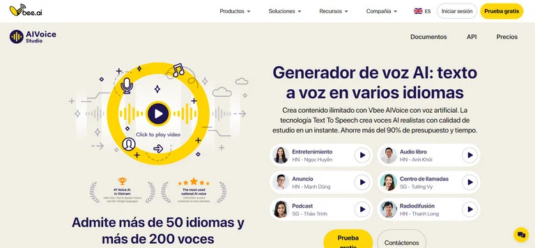 Vbee AIVoice: Creador de voz con IA líder en 2024