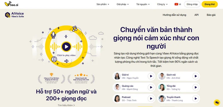 Vbee AIVoice Studio mang đến cho các nhà phát triển quyền tự do sáng tạo tuyệt vời