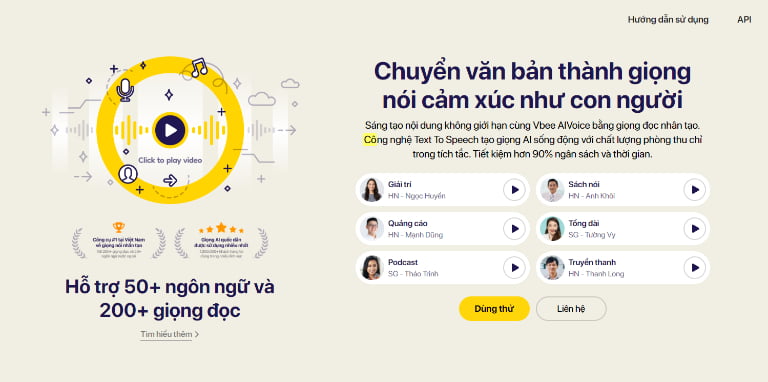 Vbee AIVoice Studio là một phần mềm tạo giọng nói ảo hàng đầu.