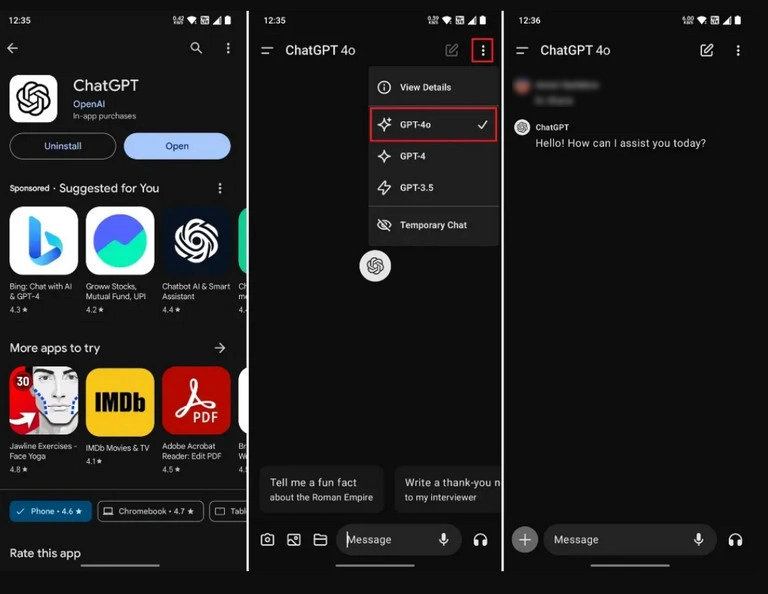 Cách sử dụng ChatGPT 4o trên Android và iOS