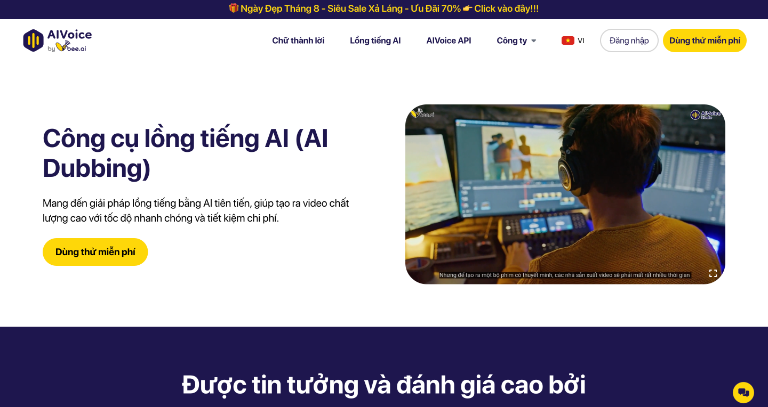 Công cụ lồng tiếng Vbee AI Dubbing