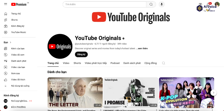 Trải nghiệm những thước phim đặc biệt với YouTube Originals.