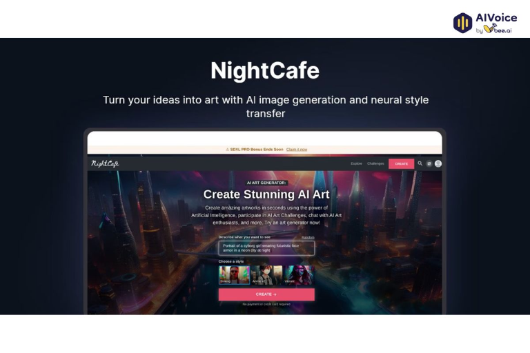 Ưu điểm NightCafe Creator. 