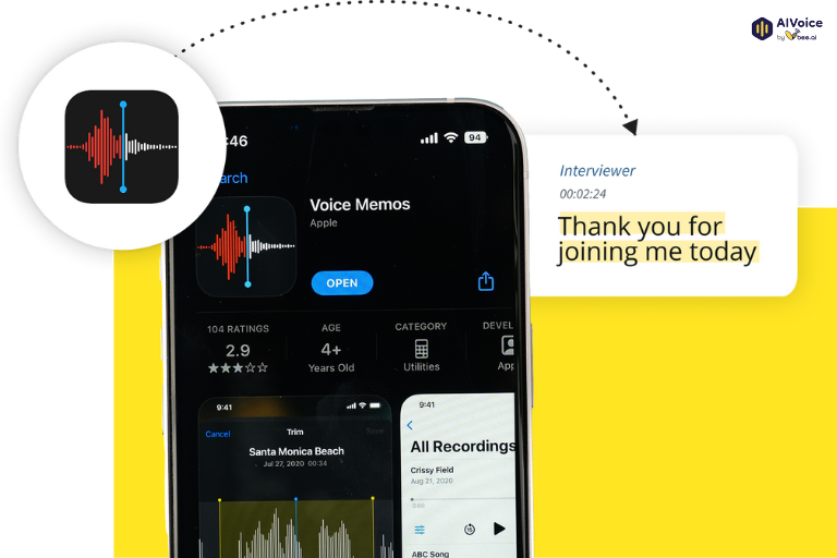 Sử dụng tính năng ghi âm trong ứng dụng Voice Memos