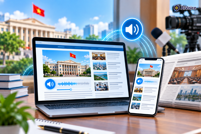 Ứng dụng của Text-to-Speech Cổng thông tin điện tử và Báo chí chính thống