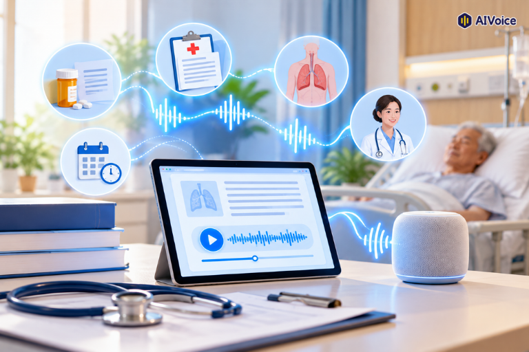 Text-to-Speech (TTS) trong y tế là công nghệ chuyển đổi văn bản y tế thành giọng nói