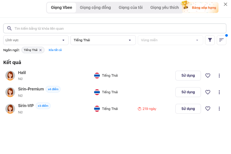 Chuyển Văn Bản Thành Giọng Nói Tiếng Thái (Thai Text-to-Speech) 3 Vbee AIVoice hỗ trợ chuyển văn bản thành giọng đọc AI tiếng Thái