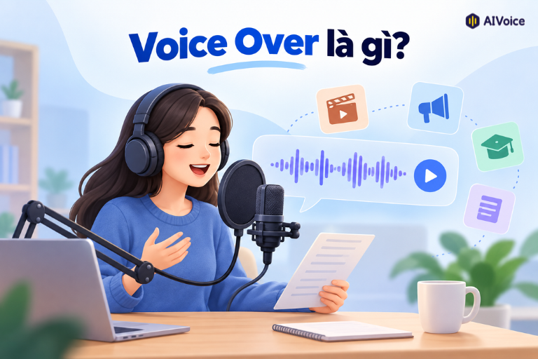 Voice Over là việc thu âm tiếng nói riêng, rồi ghép đè lên video.